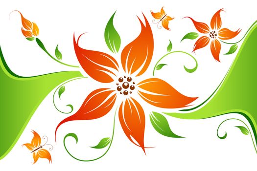 Abstract Floral Background. Vector illustration. Abstract Pattern.