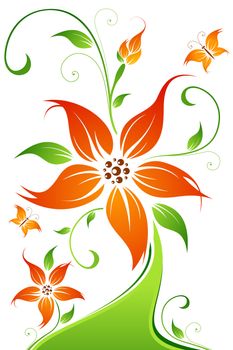 Abstract Floral Background. Vector illustration. Abstract Pattern.