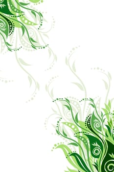 Vector floral background illustration isolated on white