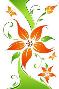 Abstract Floral Background. Vector illustration. Abstract Pattern.