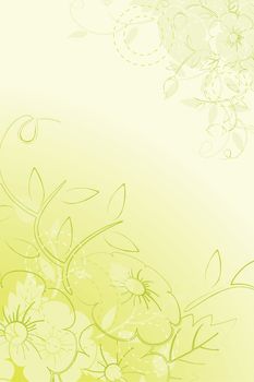 Abstract Background with flowers and buds for your design