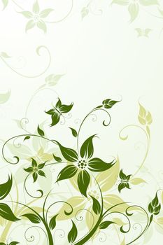 Abstract Background with flowers and butterfly for your design