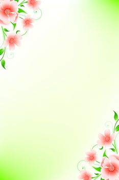 Abstract Grunge Background with flowers for your design