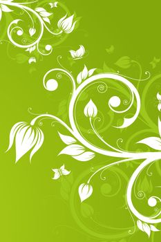 Abstract Background with flowers and butterfly for your design