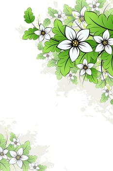 Vector grunge floral background for your design