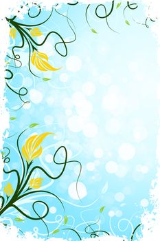 Abstract Grunge Flower Background for Your Design