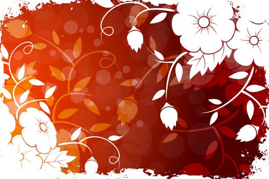 Abstract Grunge Flower Background for Your Design