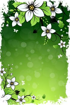 Grungy Flower Background for your Design