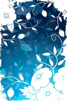 Abstract Grunge Flower Background for Your Design