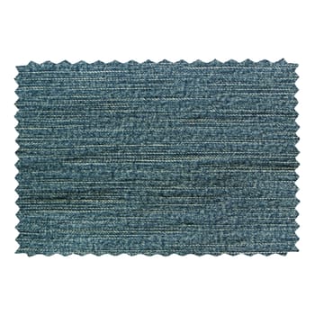 Denim fabric swatch sample isolated over white background