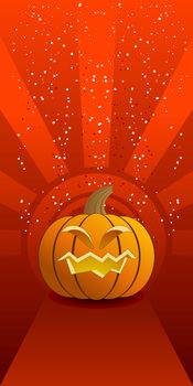 Abstract halloween background with pumpkin vector illustration