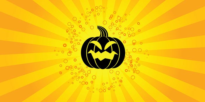 Abstract halloween background with pumpkin vector illustration