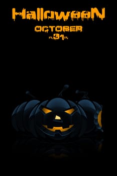 Background for Halloween Party with Pumpkins