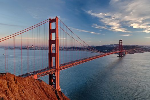 The Golden Gate Bridge in San Francisco bay