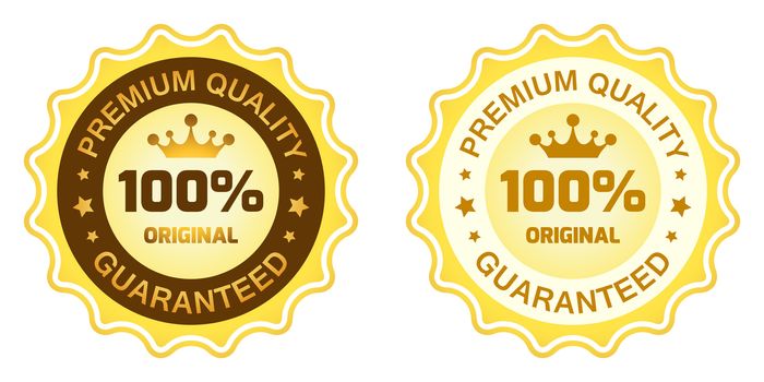 100 Premium Quality Label isolated on white background