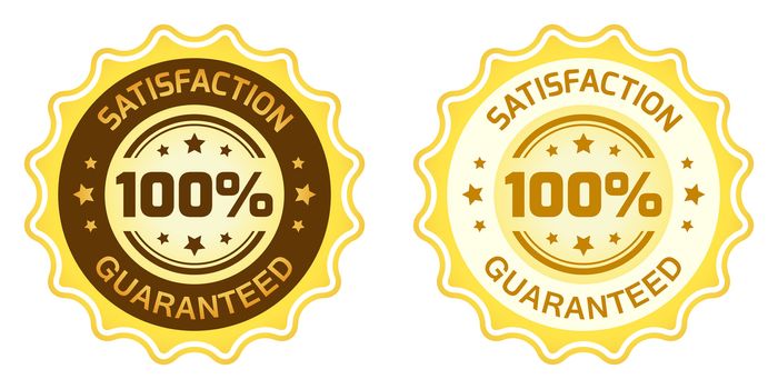 100 Satisfaction Guaranteed Label isolated on white background