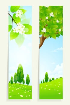 Two Cool Vertical Banners with Nature
