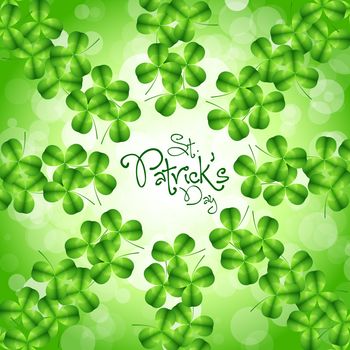 St. Patricks Day Card with Green Background