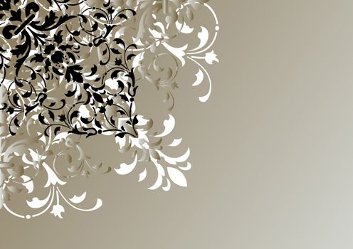 Ornamental design, digital artwork, background