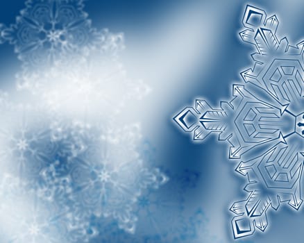 winter snowflake background, raster background