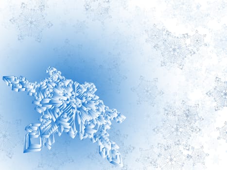 winter snowflake background, raster background