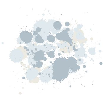 abstract composition of brush blots, digital artwork