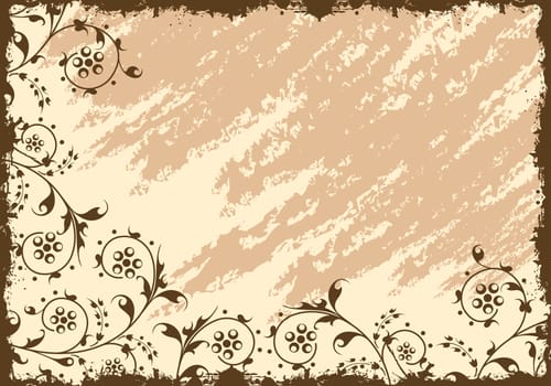 Abstract Spring Grunge Decorative Floral Background Vector Illustration