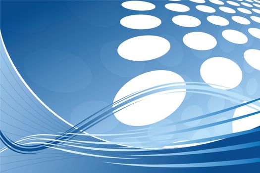 Abstract business background with waves and circles