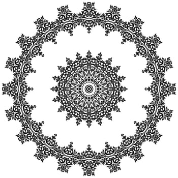 Ancient decorative ornament pattern illustration isolated on white