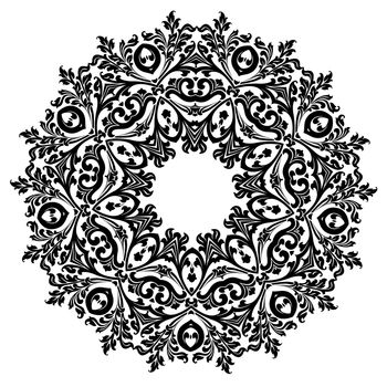 Ancient decorative ornament pattern illustration isolated on white