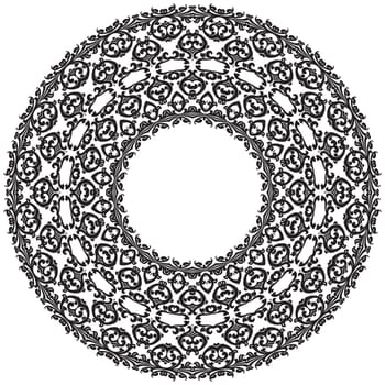 Ancient decorative ornament pattern illustration isolated on white