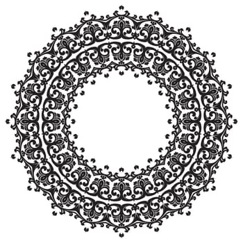 Ancient decorative ornament pattern illustration isolated on white