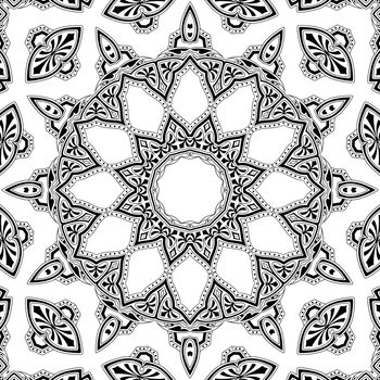 Ancient decorative ornament pattern isolated on white