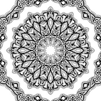 Ancient decorative ornament pattern isolated on white