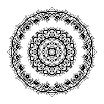 Ancient decorative ornament pattern isolated on white