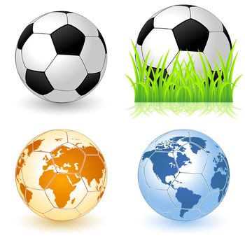 Vector illustration of a soccer ball icons for your design