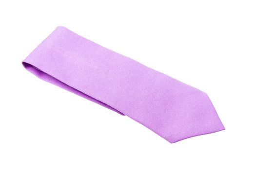 plain purple business neck tie isolated on white background