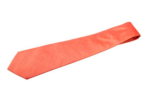 plain orange business neck tie isolated on white background