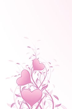 Floral Valentine's Day heart for Your desing