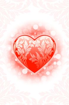 Abstract Valentine's day Heart background with sparkle