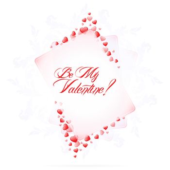  Calligraphic Valentine's Card with Be My Valentine