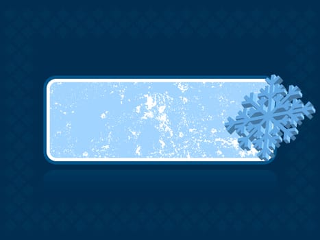 Abstract winter background with Frame and snowflakes