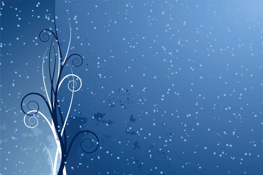 Abstract seasonal background with scrolls