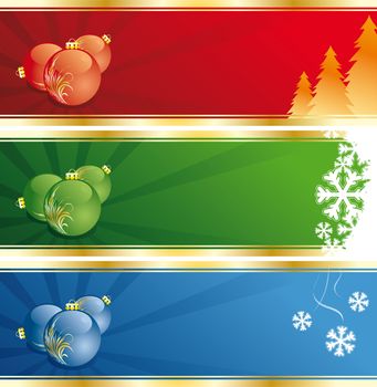 Background with balls christmas tree and decoration for your design
