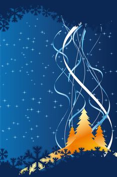 Background with christmas tree for your design