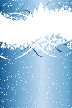 Vector Background with christmas tree and decoration for your design