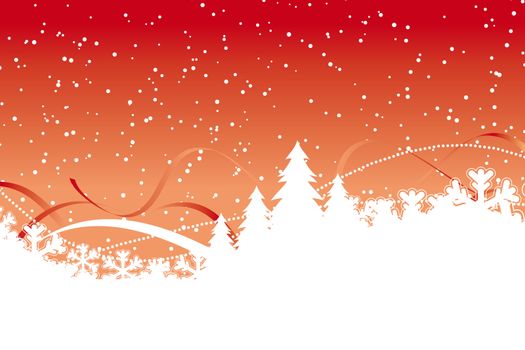 Vector Abstract Background with Christmas tree and decoration