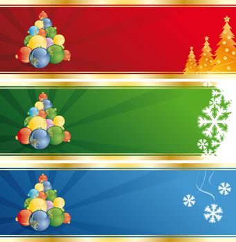 Vector Abstract Christmas and New Year's banner