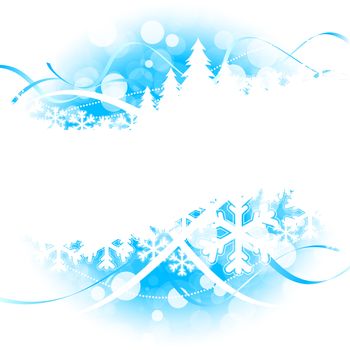 Christmas background with Christmas tree and decorations for your design