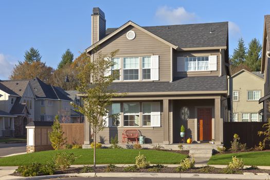 Family home new construction in Wilsonville Oregon.